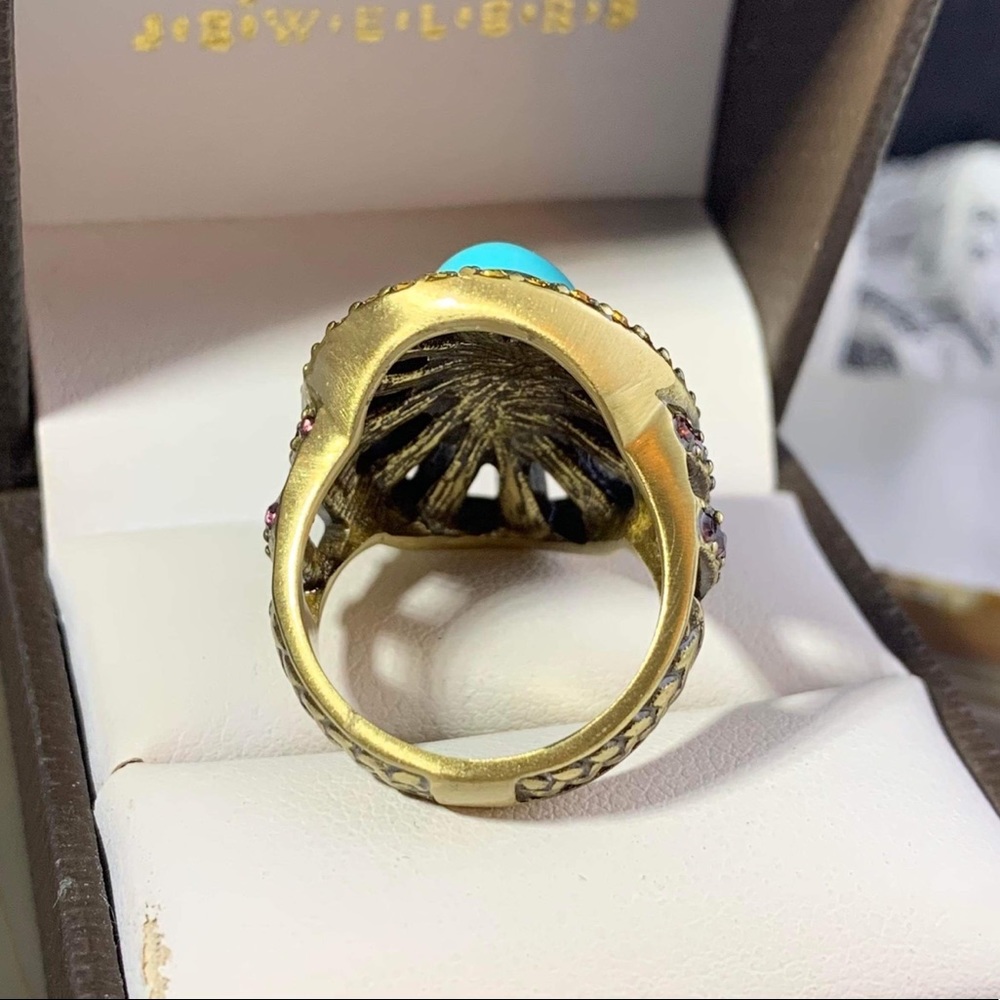 crystal gold tone Ring size 7 - Picture 3 of 3